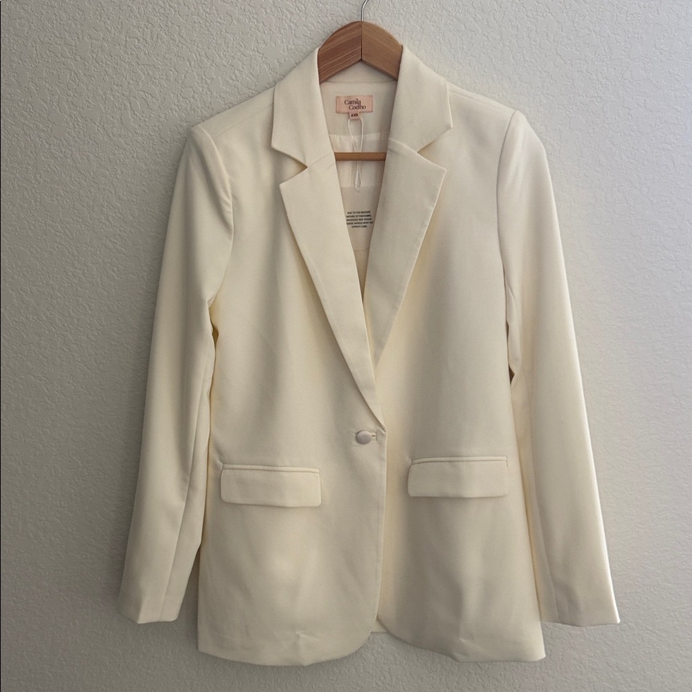 Camila Coelho "Arielle" Ivory Blazer Size XXS - Picture 2 of 13